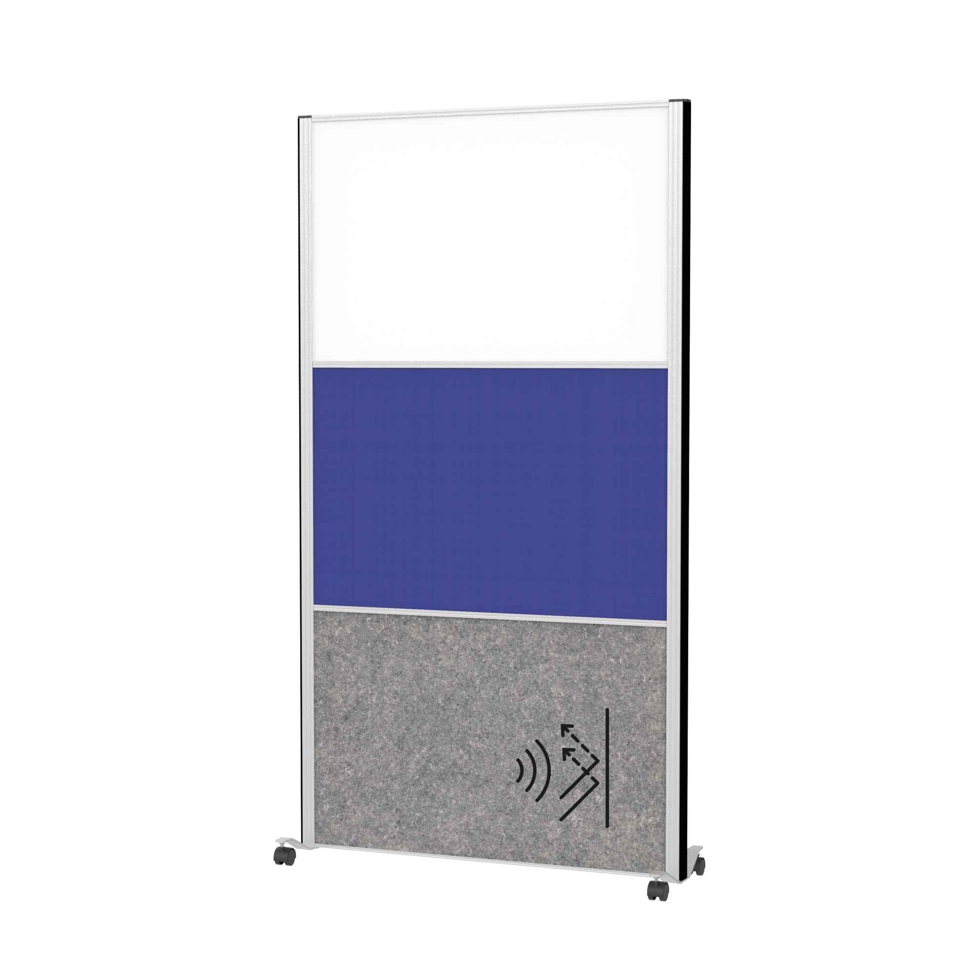 MAUL Stellwand MAULconnecto 1 x Pinntafel, 1 x Akustikwand, 1 x Whiteboard