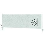 MAUL Tischtrennwand MAULconnecto Uplight 160 x 50 cm (B x H) hellgrau