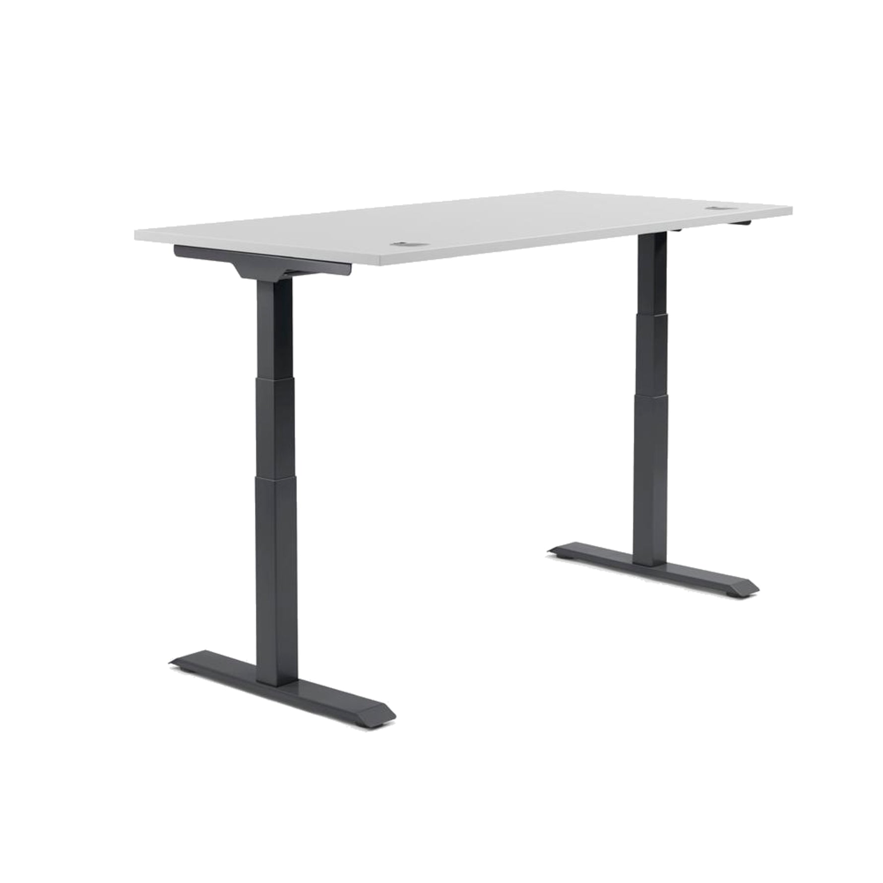 Neutralware Schreibtisch FLEX MODUL 1.600 x 605-1.255 x 800 mm (B x H x T) schwarz – Produktbild 7