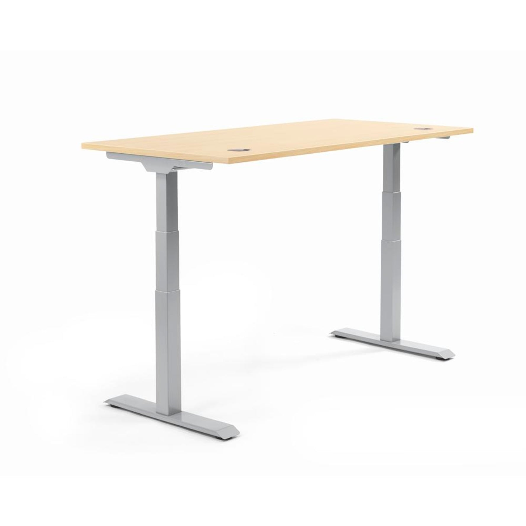 Neutralware Schreibtisch FLEX MODUL 1.600 x 605-1.255 x 800 mm (B x H x T) alusilber