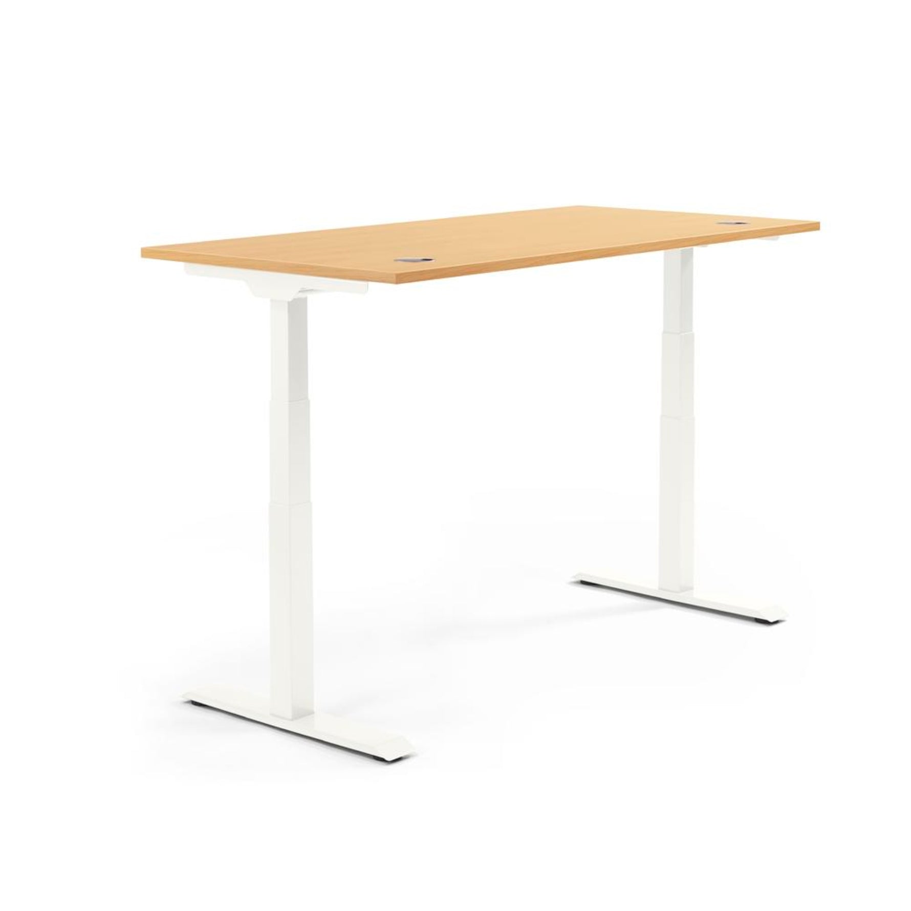 Neutralware Schreibtisch FLEX MODUL 1.600 x 605-1.255 x 800 mm (B x H x T) weiß – Produktbild 2