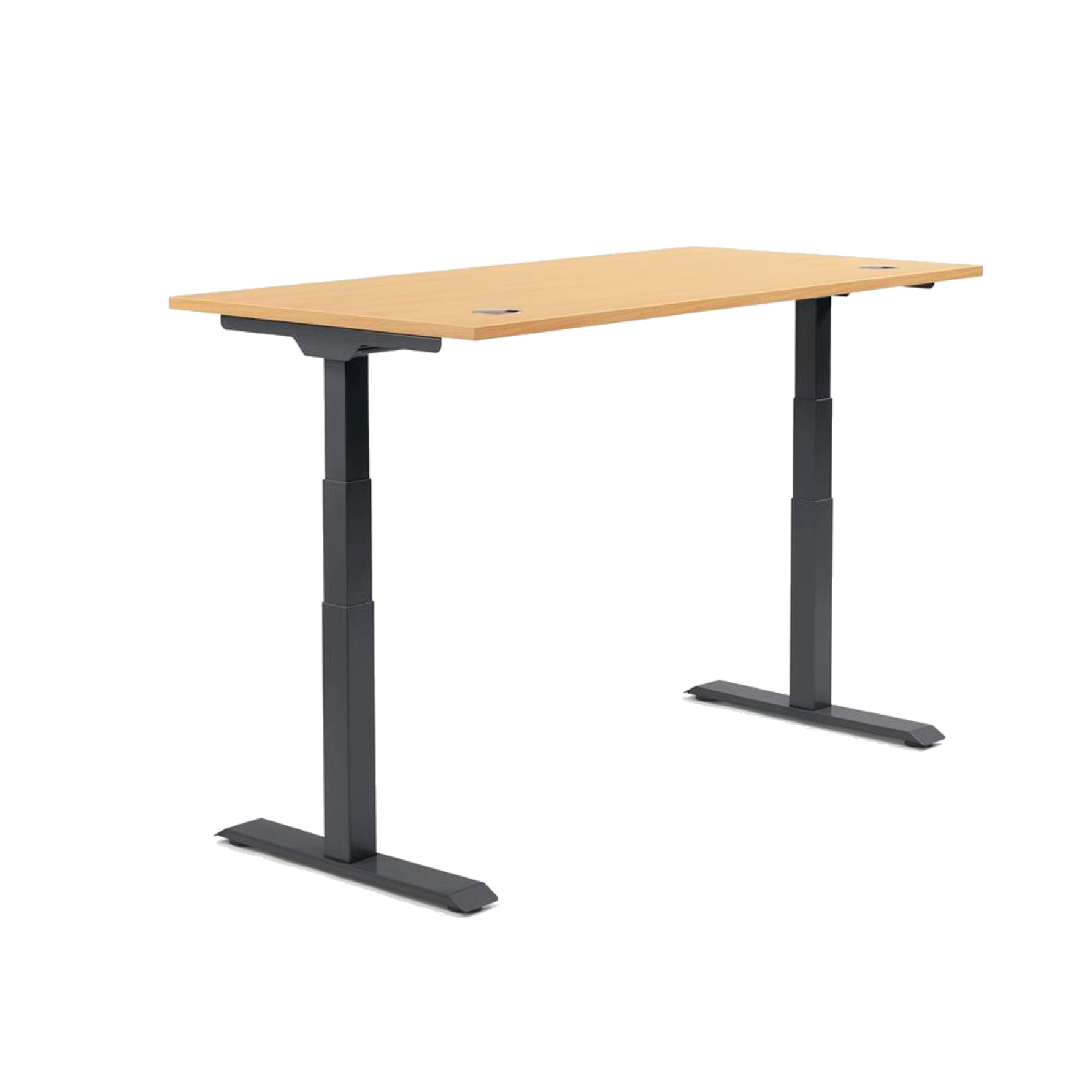 Neutralware Schreibtisch FLEX MODUL 1.600 x 605-1.255 x 800 mm (B x H x T) schwarz – Produktbild 6