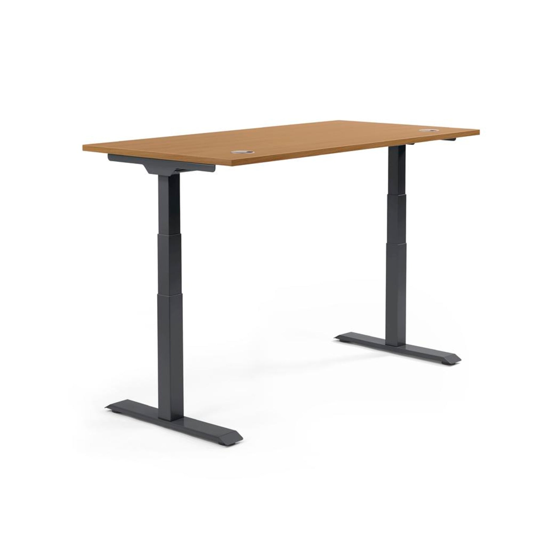Neutralware Schreibtisch FLEX MODUL 1.600 x 605-1.255 x 800 mm (B x H x T) schwarz – Produktbild 5