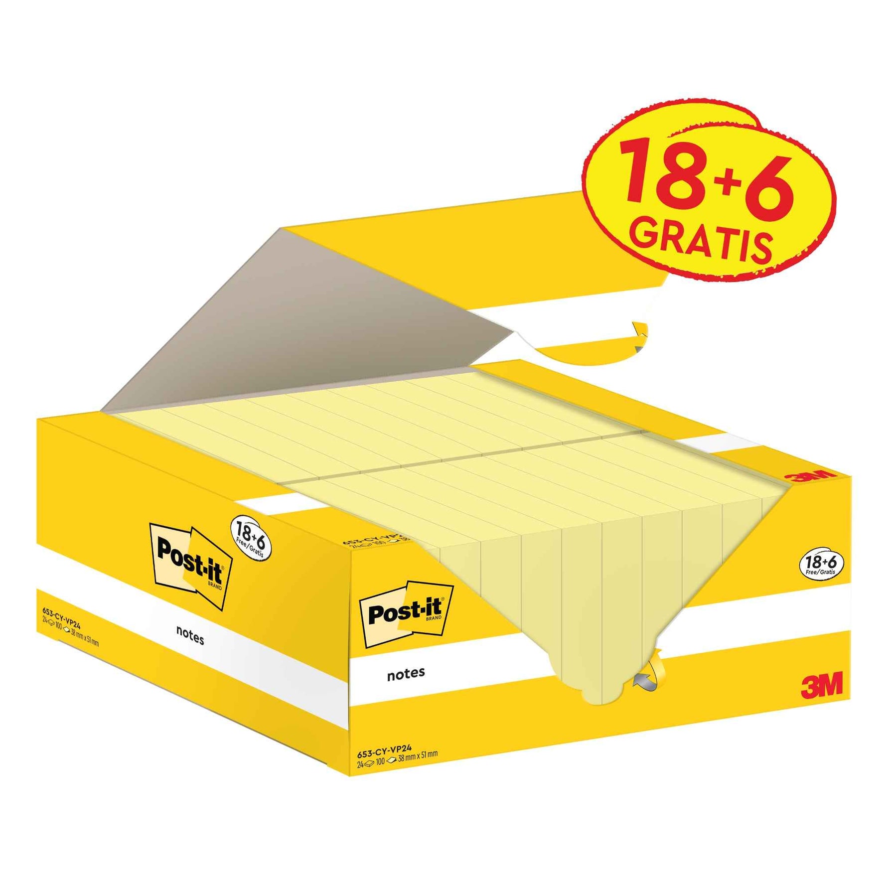 Post-it® Haftnotiz Notes Promotion 38 x 51 mm (B x H)