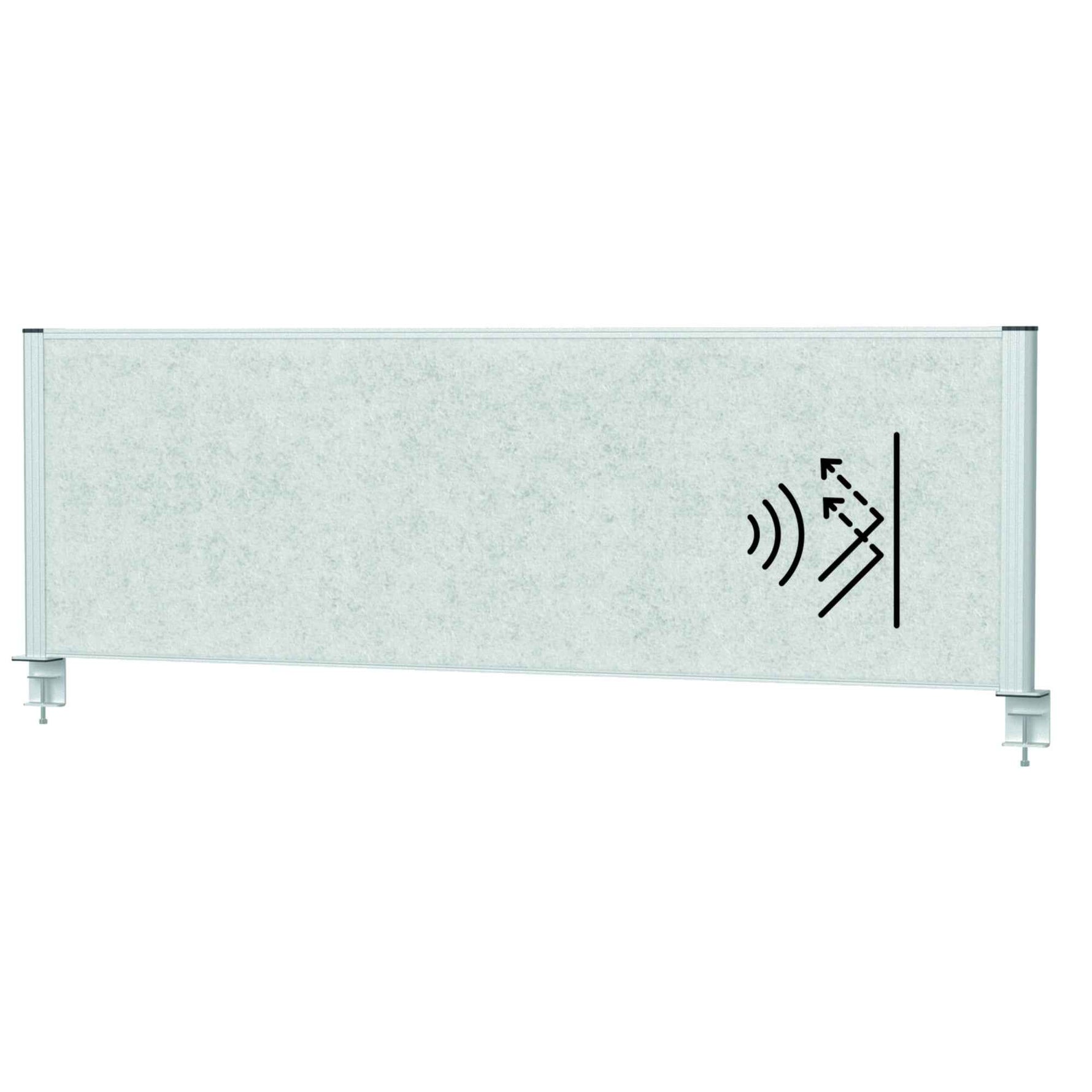 MAUL Tischtrennwand MAULconnecto 160 x 51,5 cm (B x H) silber