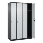 C+P Kleiderspind Classic PLUS mit Sockel 1.200 x 1.850 x 500 mm (B x H x T) schwarzgrau