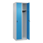 C+P Kleiderspind Classic PLUS mit Sockel 600 x 1.850 x 500 mm (B x H x T) lichtgrau