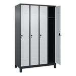 C+P Kleiderspind Classic PLUS mit Standfuß 1.200 x 1.950 x 500 mm (B x H x T) schwarzgrau