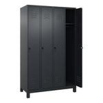 C+P Kleiderspind Classic PLUS mit Standfuß 1.200 x 1.950 x 500 mm (B x H x T) schwarzgrau – Produktbild 2