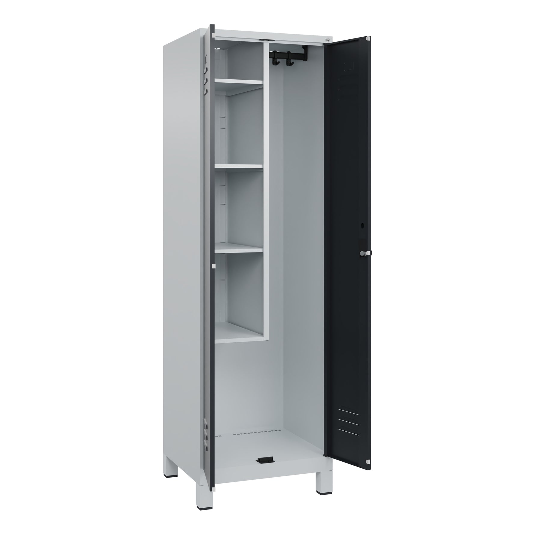 C+P Putzmittelschrank Classic PLUS mit Standfuß lichtgrau – Produktbild 6