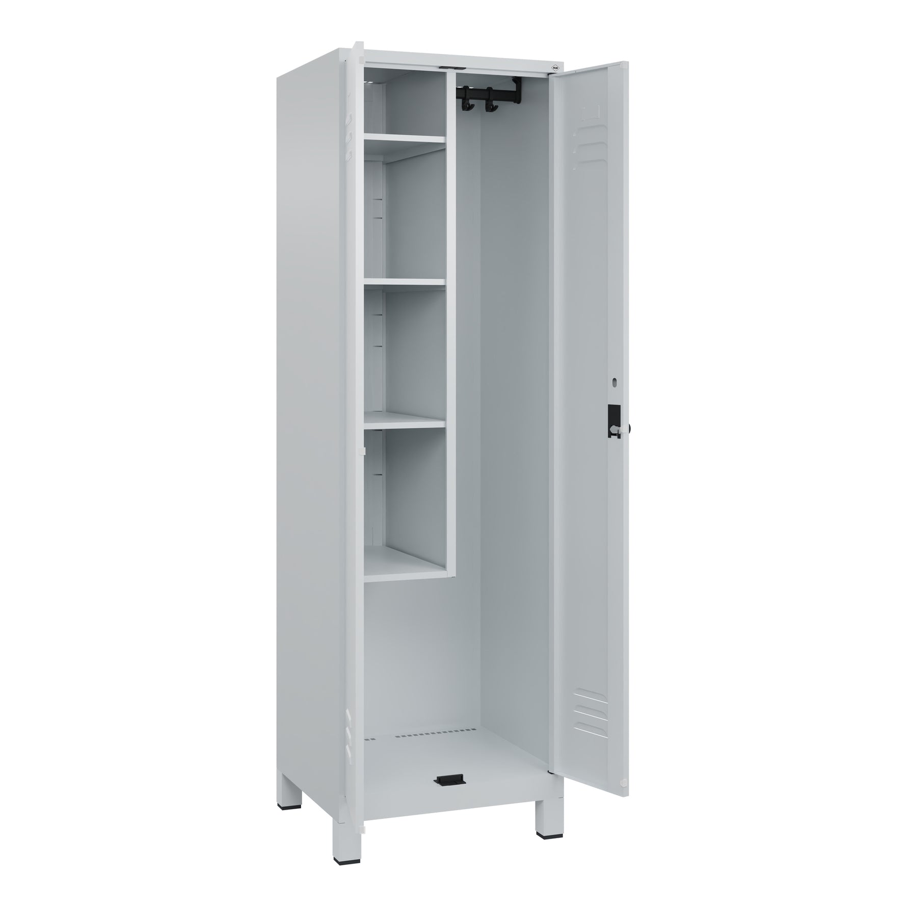 C+P Putzmittelschrank Classic PLUS mit Standfuß lichtgrau – Produktbild 5