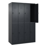 C+P Kleiderspind Classic PLUS mit Sockel 1.200 x 1.850 x 500 mm (B x H x T) schwarzgrau – Produktbild 2