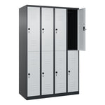 C+P Kleiderspind Classic PLUS mit Sockel 1.200 x 1.850 x 500 mm (B x H x T) schwarzgrau