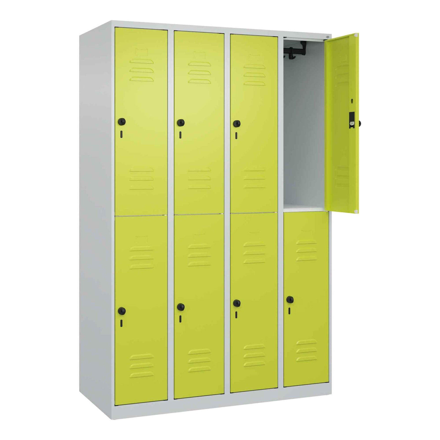 C+P Kleiderspind Classic PLUS mit Sockel 1.200 x 1.850 x 500 mm (B x H x T) lichtgrau
