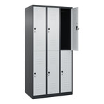 C+P Kleiderspind Classic PLUS mit Sockel 900 x 1.850 x 500 mm (B x H x T) schwarzgrau