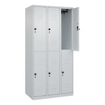 C+P Kleiderspind Classic PLUS mit Sockel 900 x 1.850 x 500 mm (B x H x T) lichtgrau – Produktbild 3