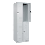 C+P Kleiderspind Classic PLUS mit Sockel 600 x 1.850 x 500 mm (B x H x T) lichtgrau – Produktbild 3