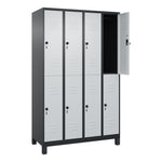 C+P Kleiderspind Classic PLUS mit Standfuß 1.200 x 1.950 x 500 mm (B x H x T) schwarzgrau