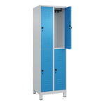 C+P Kleiderspind Classic PLUS mit Standfuß 600 x 1.950 x 500 mm (B x H x T) lichtgrau