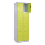 C+P Schließfachschrank Classic PLUS mit Sockel 2 Abteile 8 Fächer lichtgrau – Produktbild 2