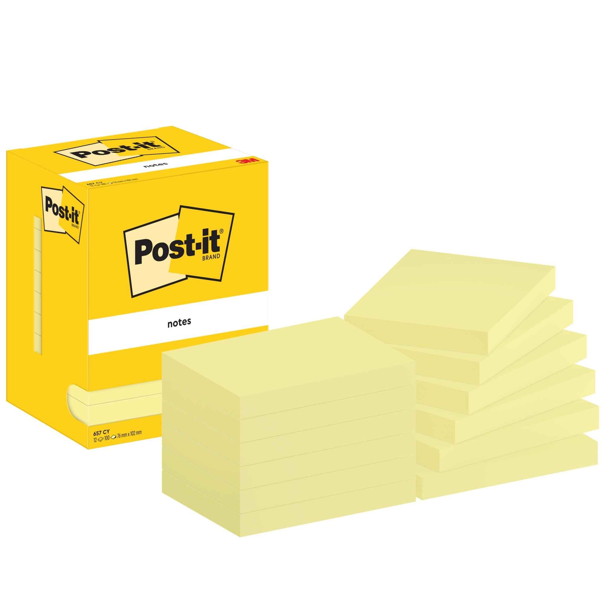 Post-it® Haftnotiz Notes 12 Block/Pack.