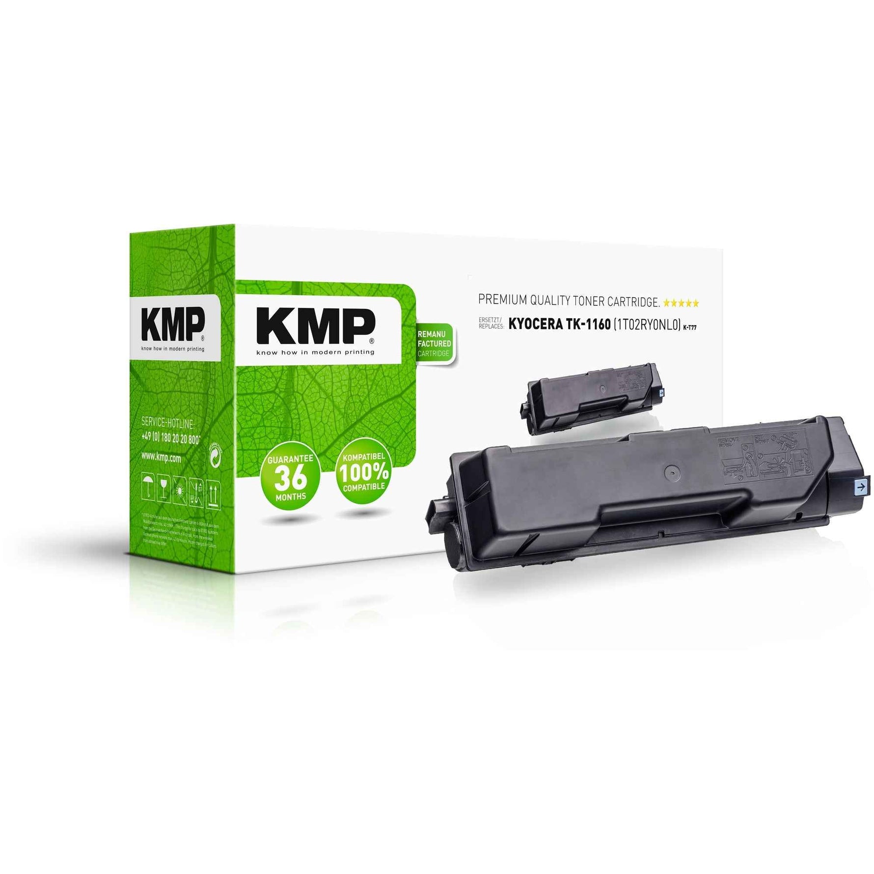 KMP Toner Kompatibel mit KYOCERA TK-1160 schwarz