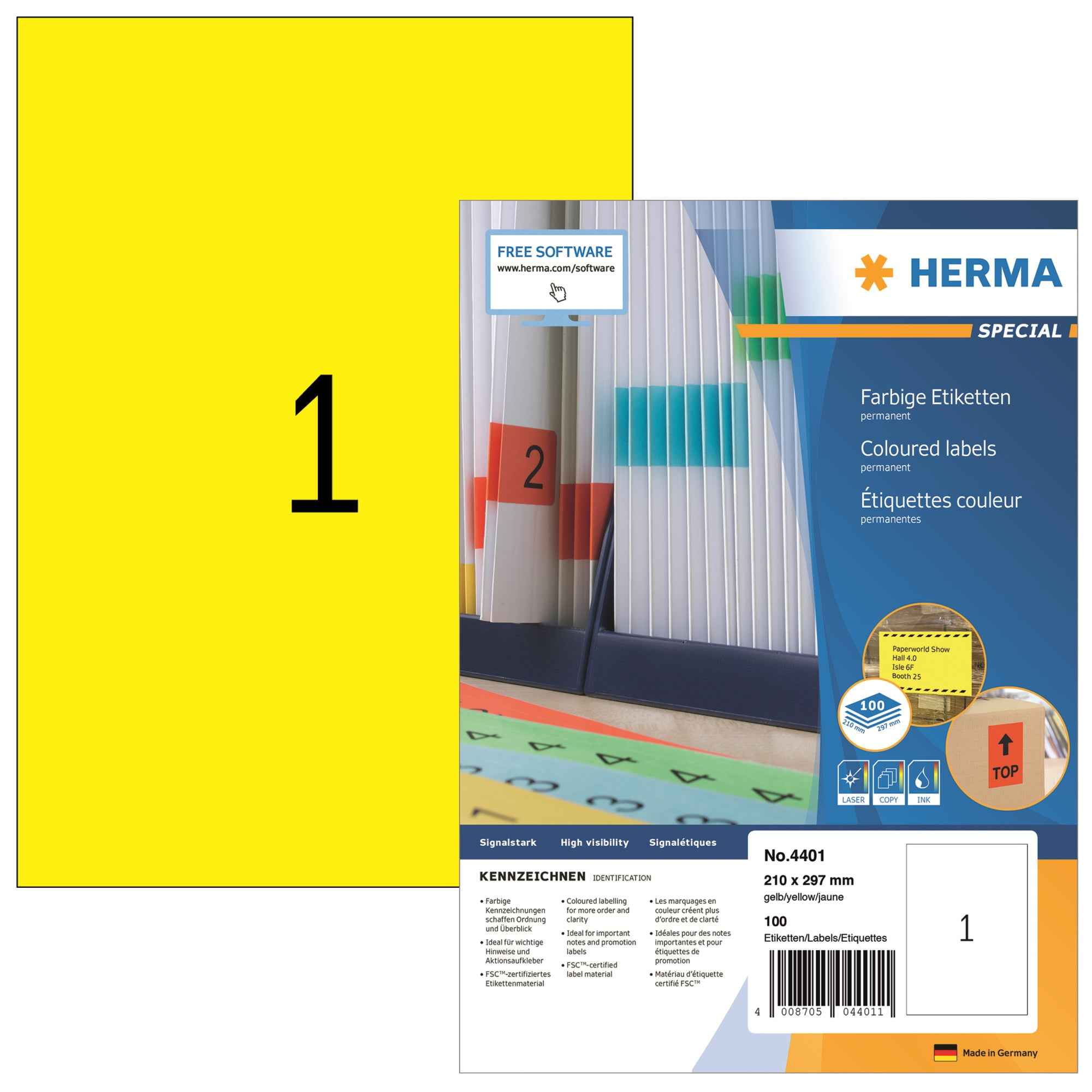 HERMA Universaletikett 210 x 297 mm (B x H)