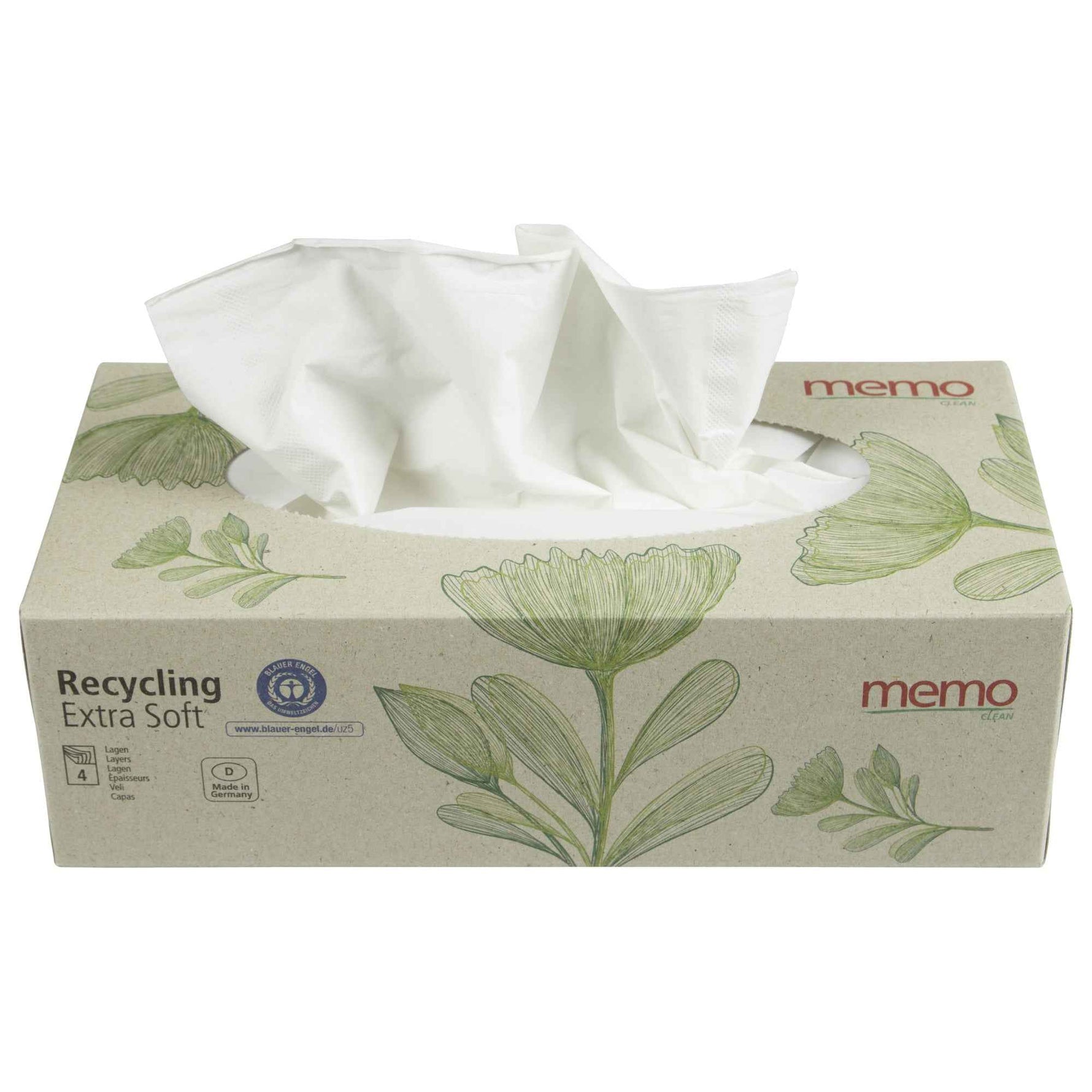 memo Papiertaschentücher Recycling Extra Soft