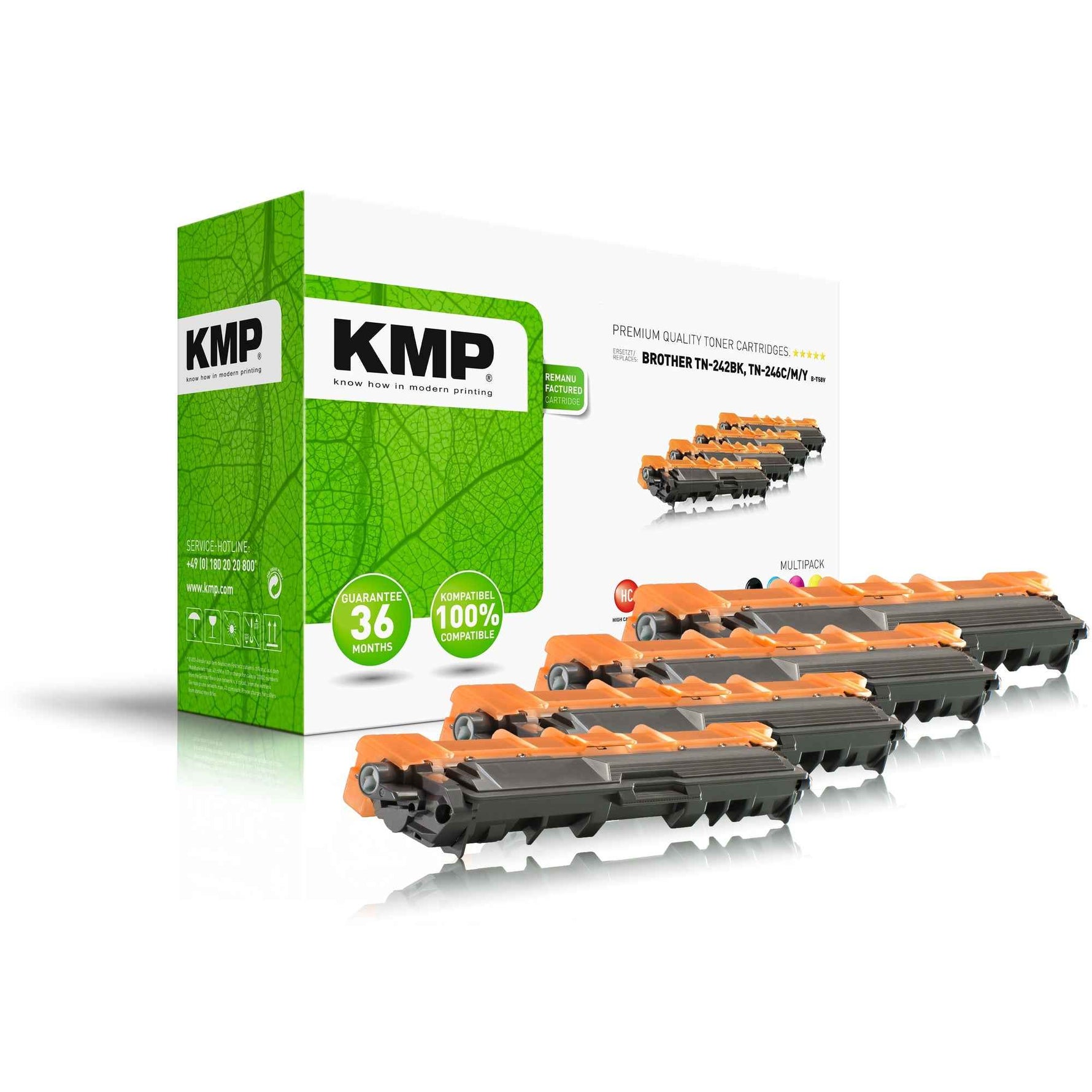 KMP Toner Kompatibel mit Brother TN-242 schwarz, cyan, magenta, gelb