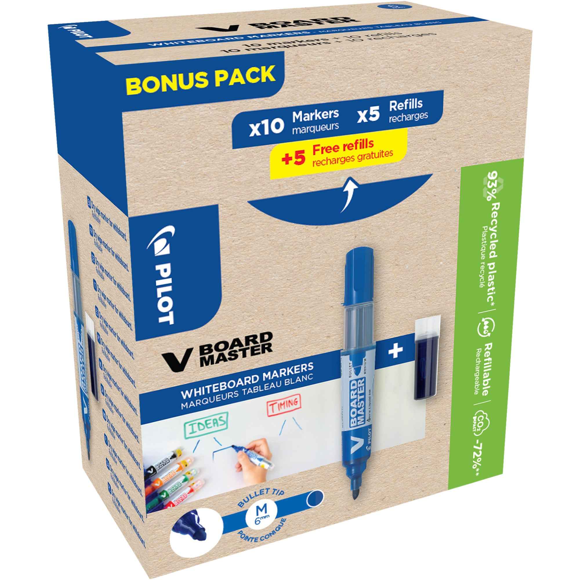PILOT Whiteboard-/Flipchartmarker V-Board Master BeGreen