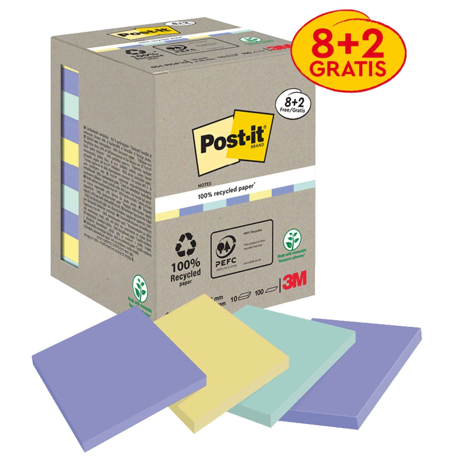Post-it® Haftnotiz Recycling Notes