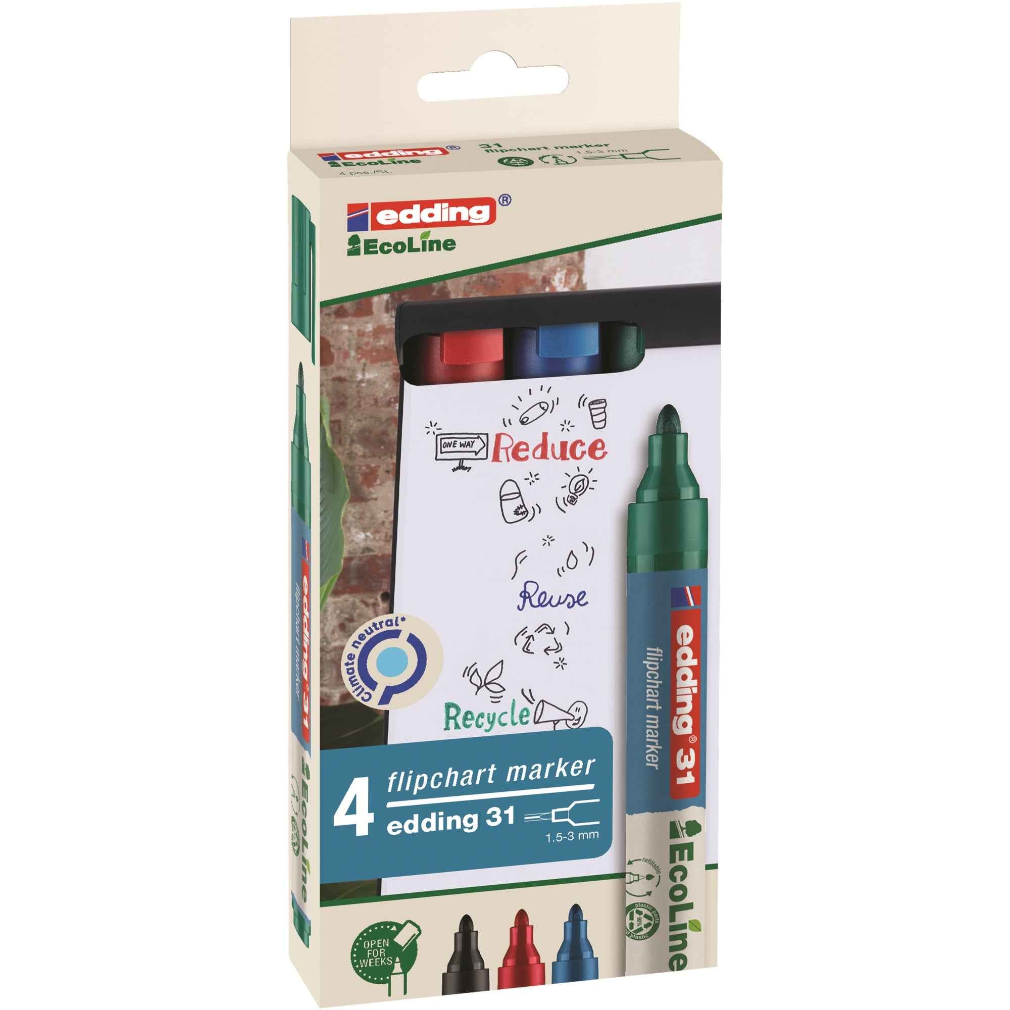 edding Flipchartmarker 31 EcoLine 4 St./Pack.
