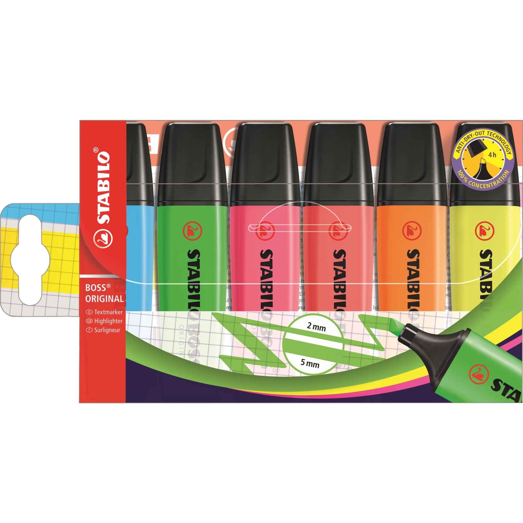 STABILO® Textmarker BOSS® ORIGINAL 6 St./Pack.