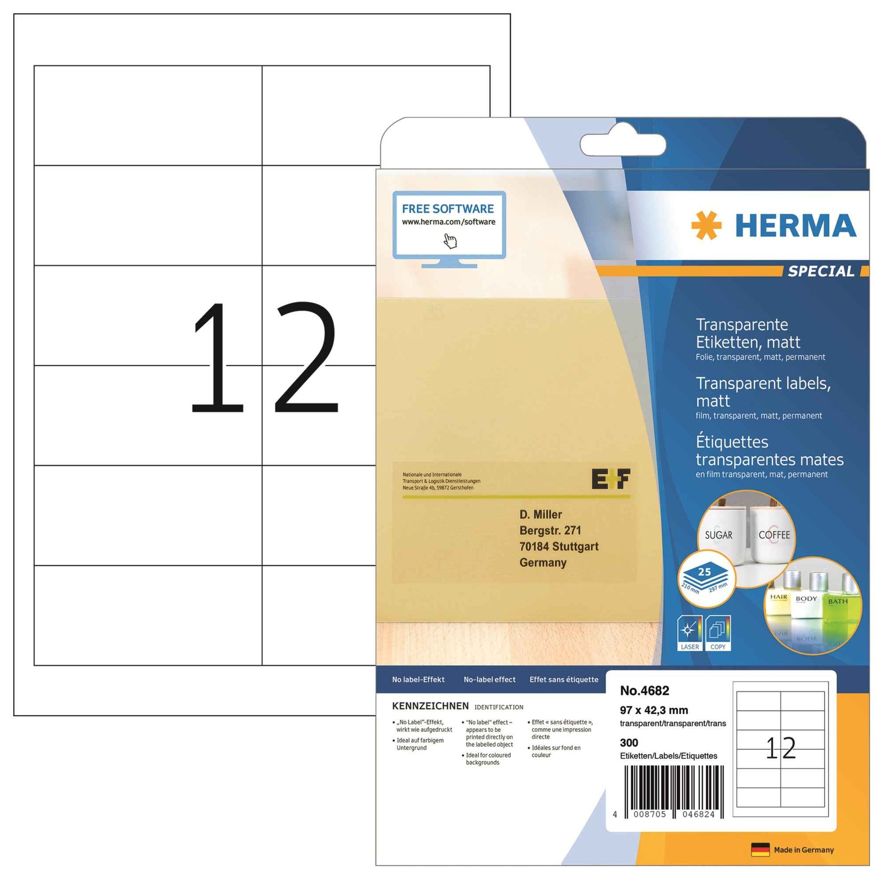 HERMA Folienetikett 97 x 42,3 mm (B x H)