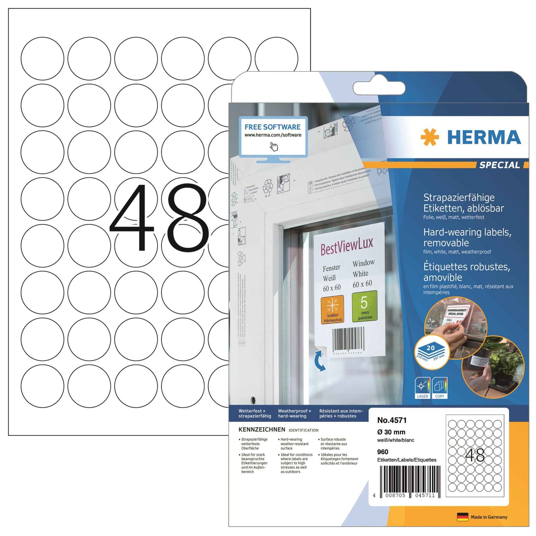 HERMA Folienetikett SPECIAL 30 mm