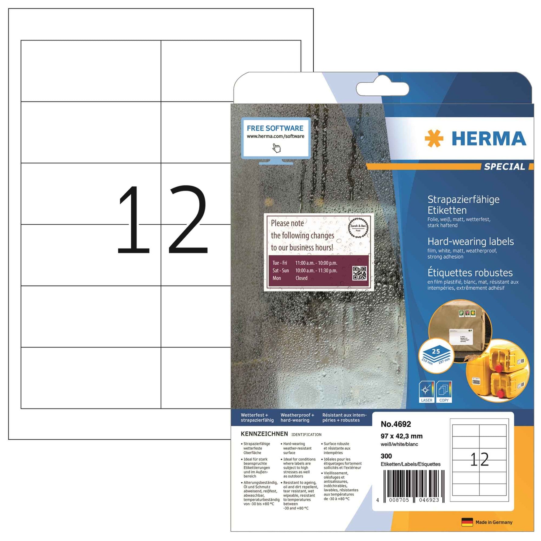 HERMA Folienetikett SPECIAL 97 x 42,3 mm (B x H)