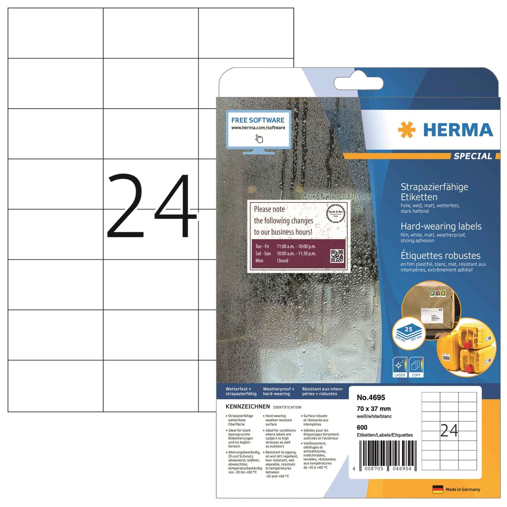 HERMA Folienetikett SPECIAL 70 x 37 mm (B x H)