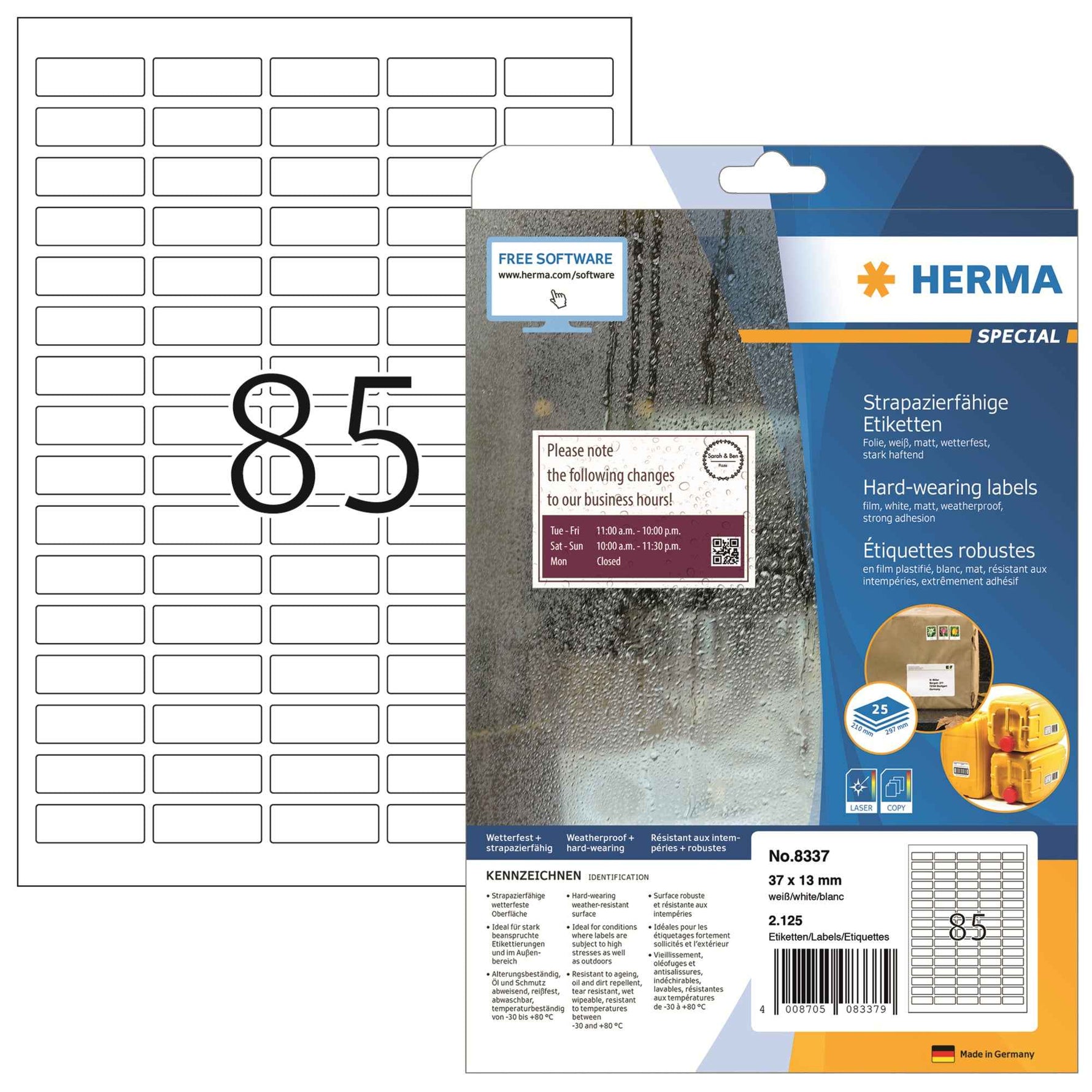 HERMA Folienetikett SPECIAL 37 x 13 mm (B x H)
