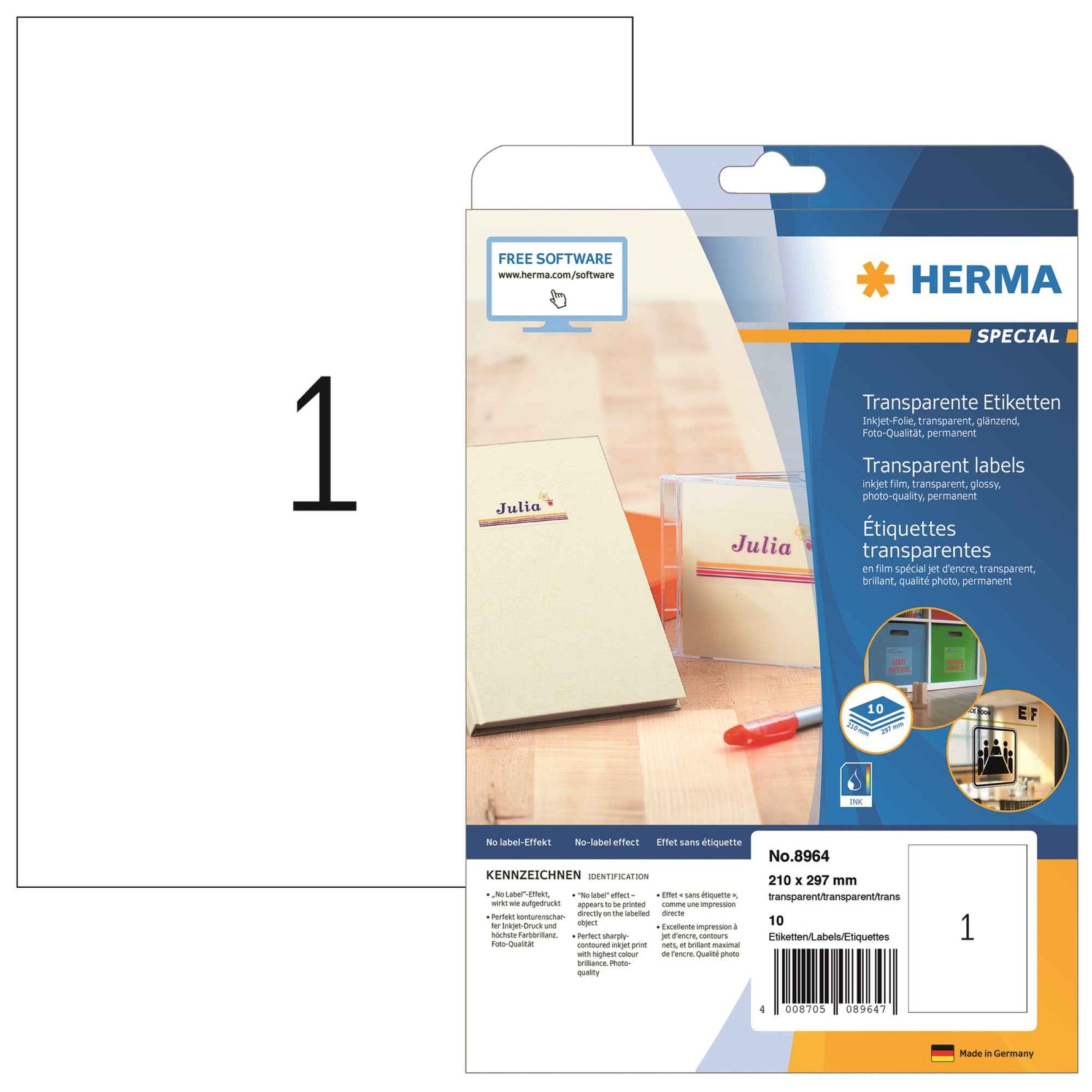 HERMA Folienetikett SPECIAL 210 x 297 mm (B x H)