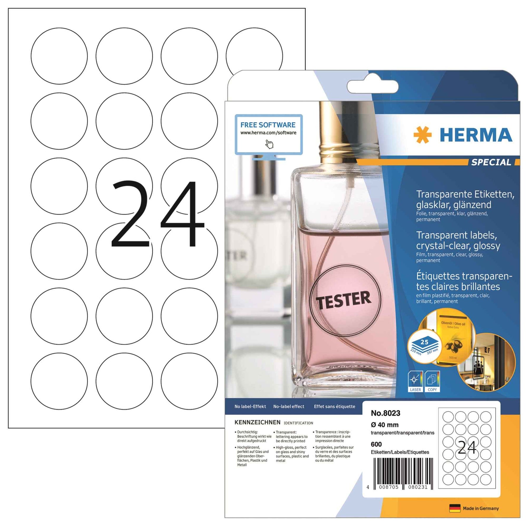 HERMA Folienetikett SPECIAL 40 mm