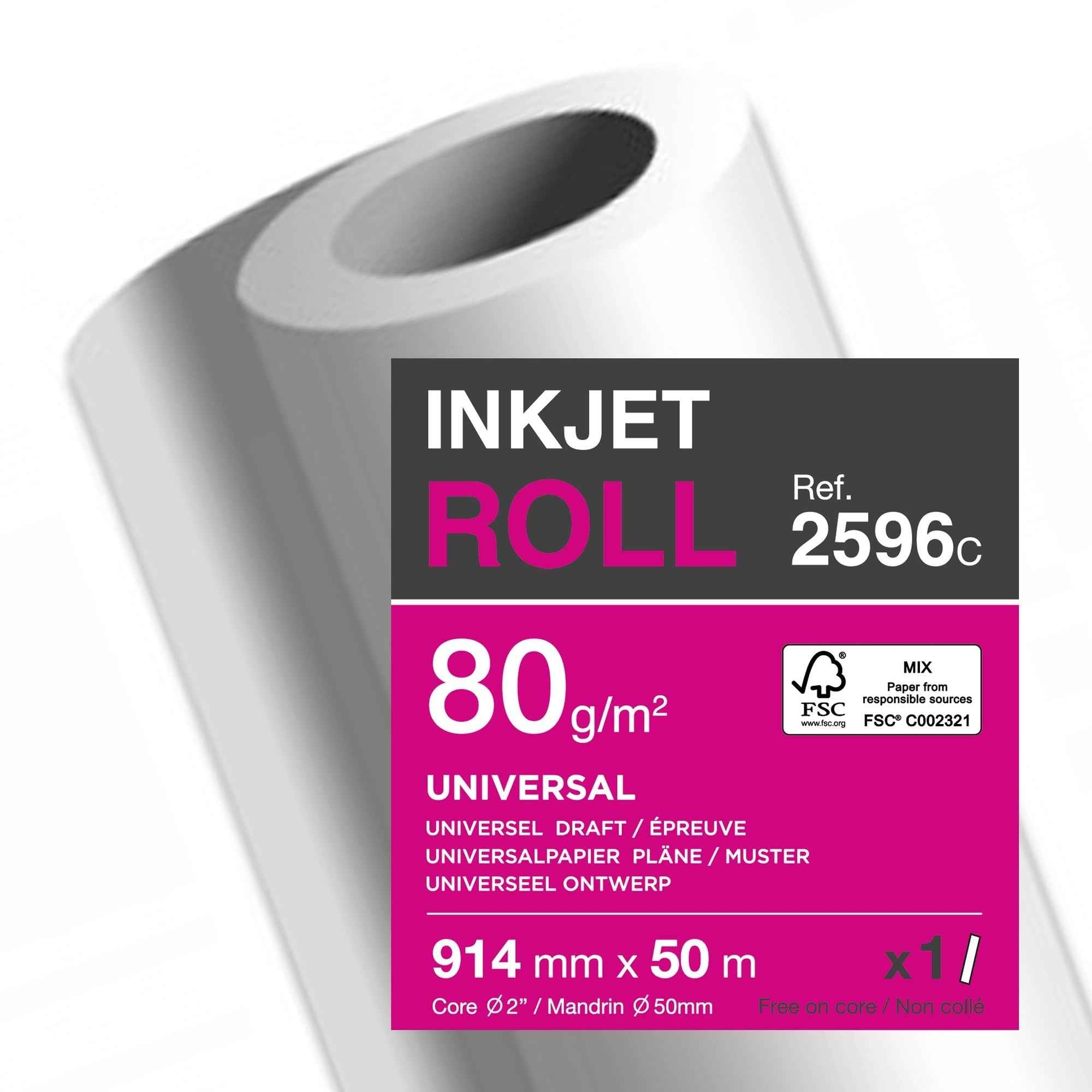 Clairefontaine Inkjetplotterpapier Inkjet Universal 80 g/m²