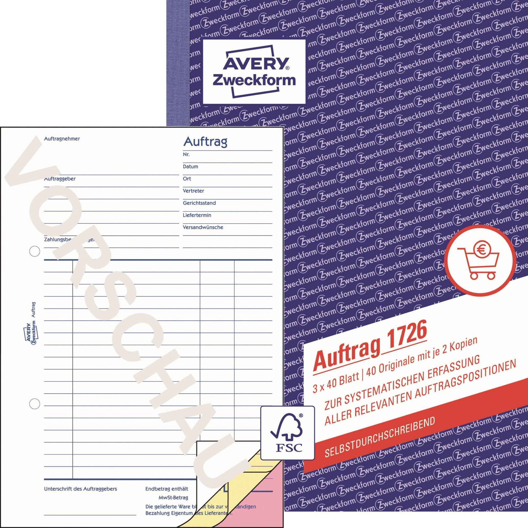 Avery Zweckform Auftragsformular 1726