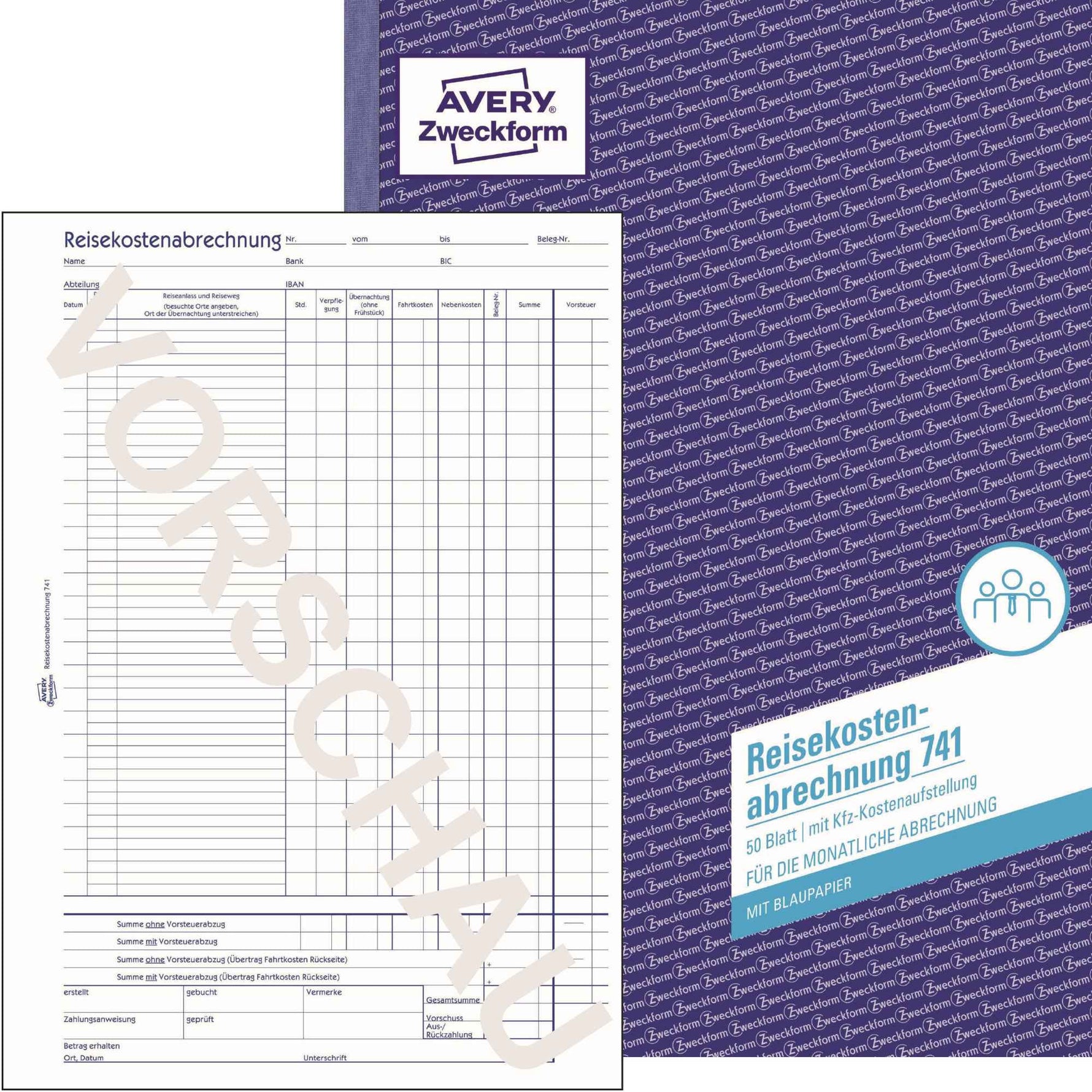 Avery Zweckform Reisekostenabrechnung 741