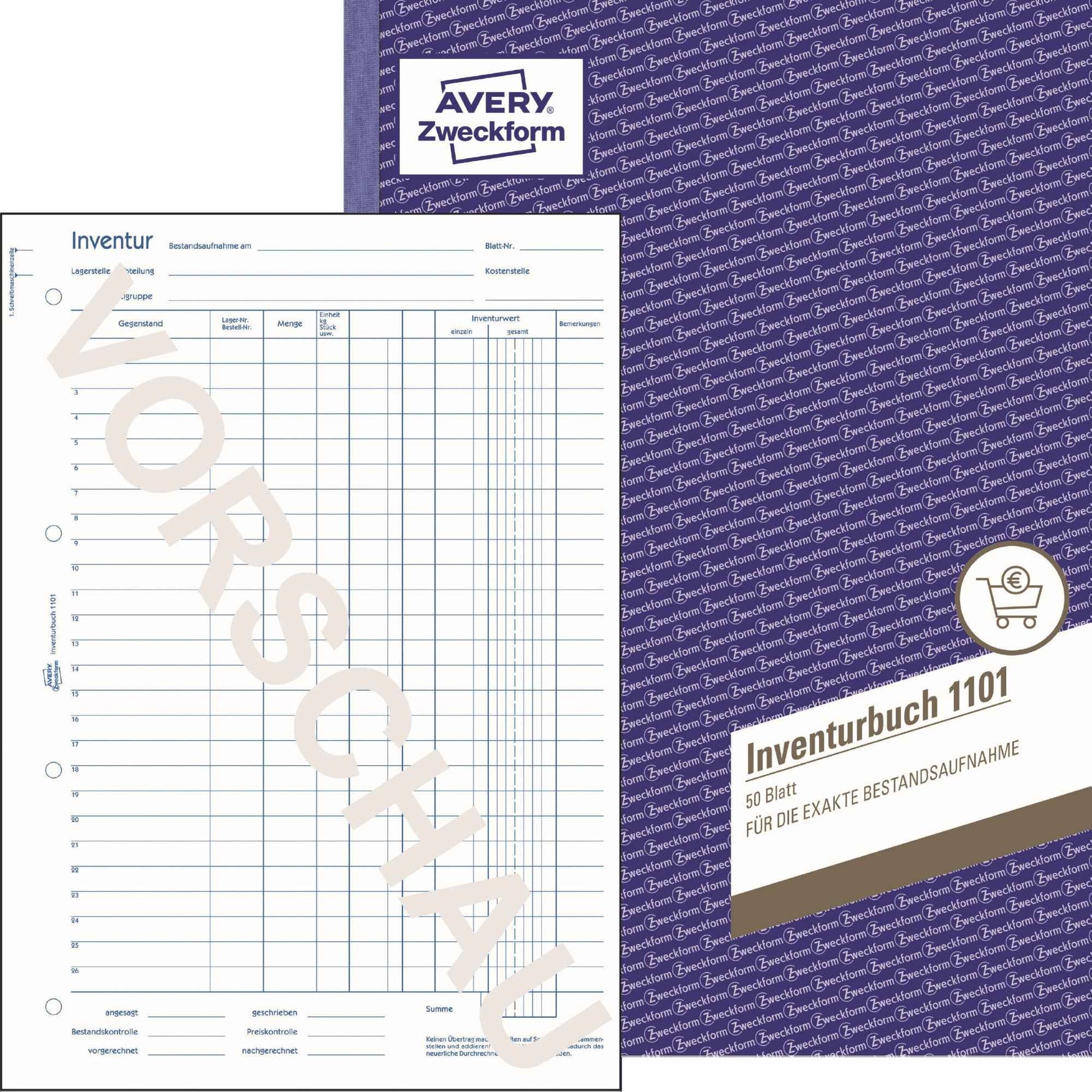 Avery Zweckform Inventurbuch 1101