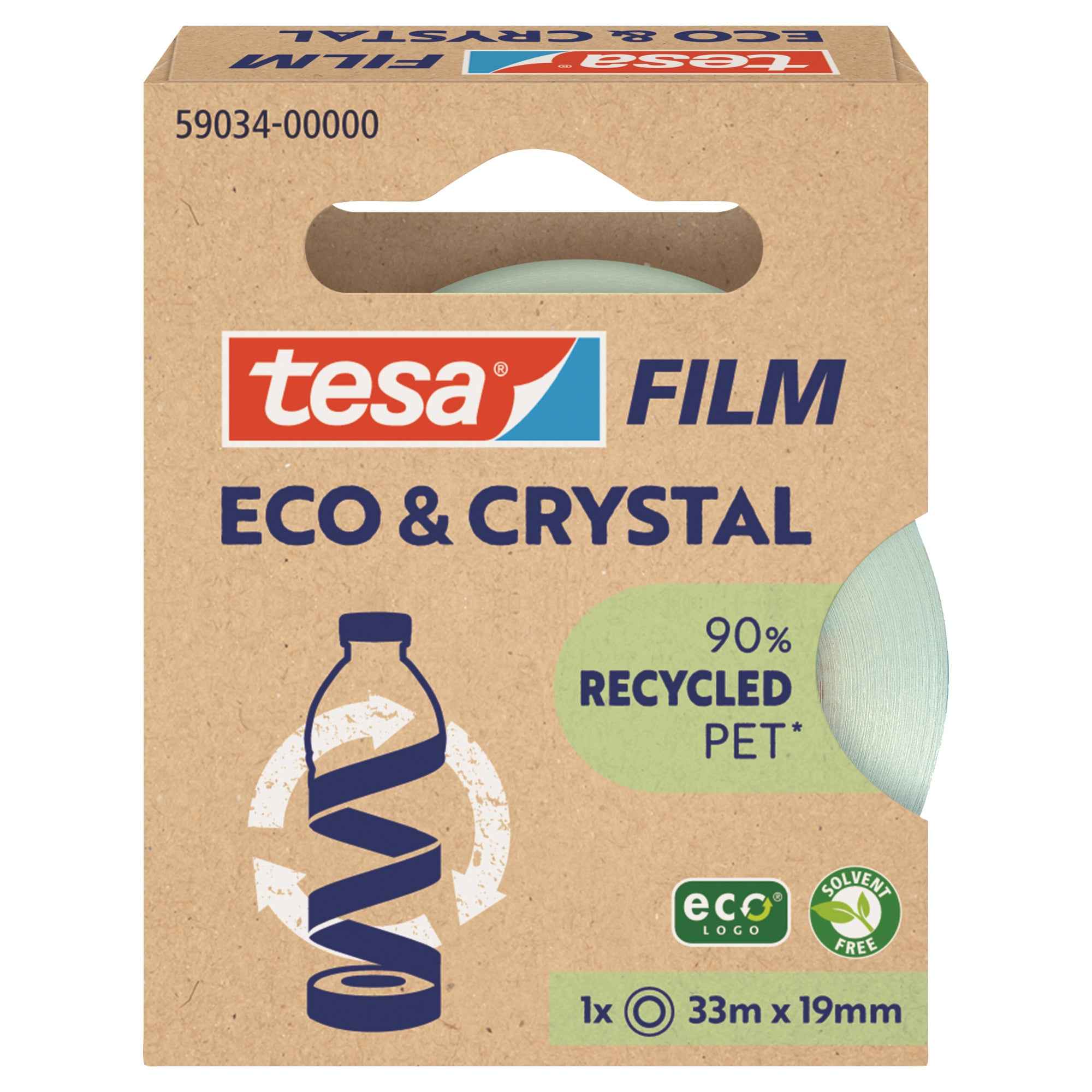 tesa® Klebefilm Eco & Crystal 19 mm x 33 m (B x L)