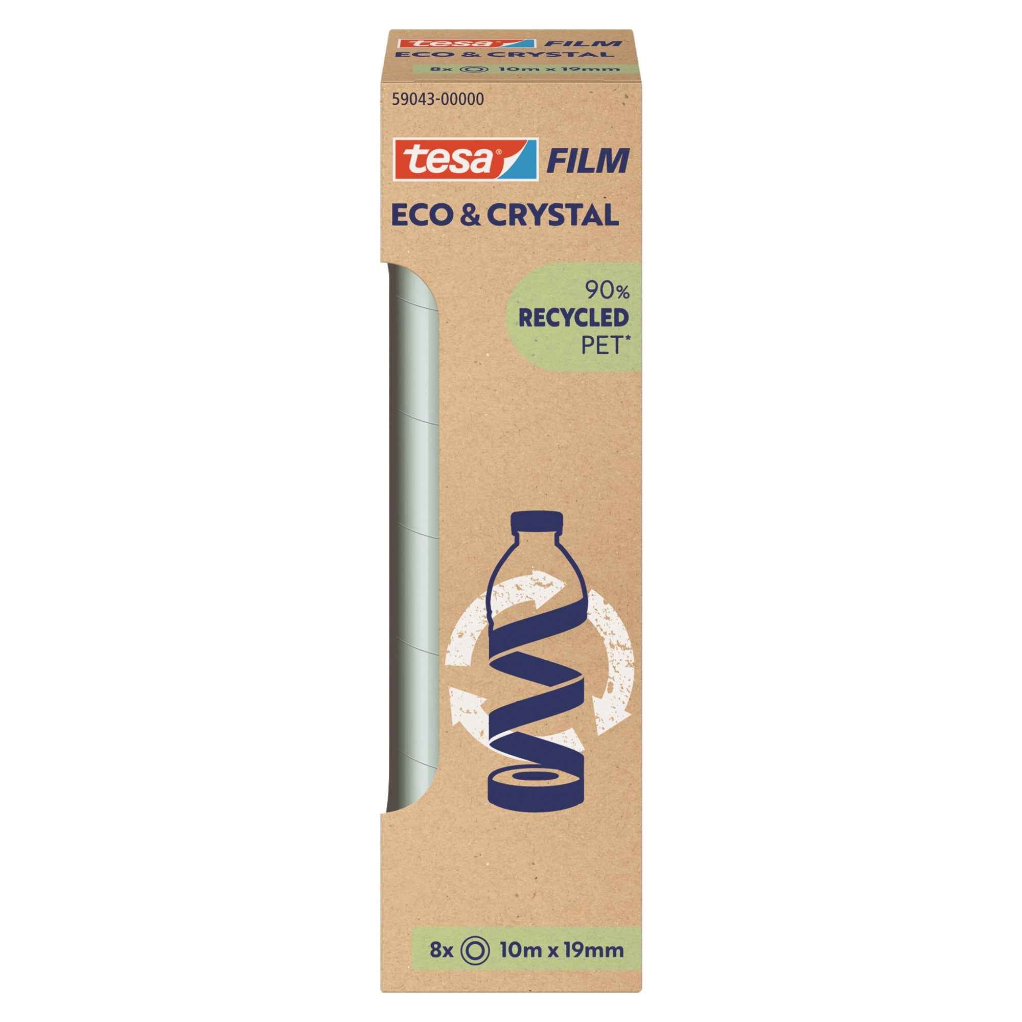 tesa® Klebefilm Eco & Crystal 19 mm x 10 m (B x L) 8 St./Pack.