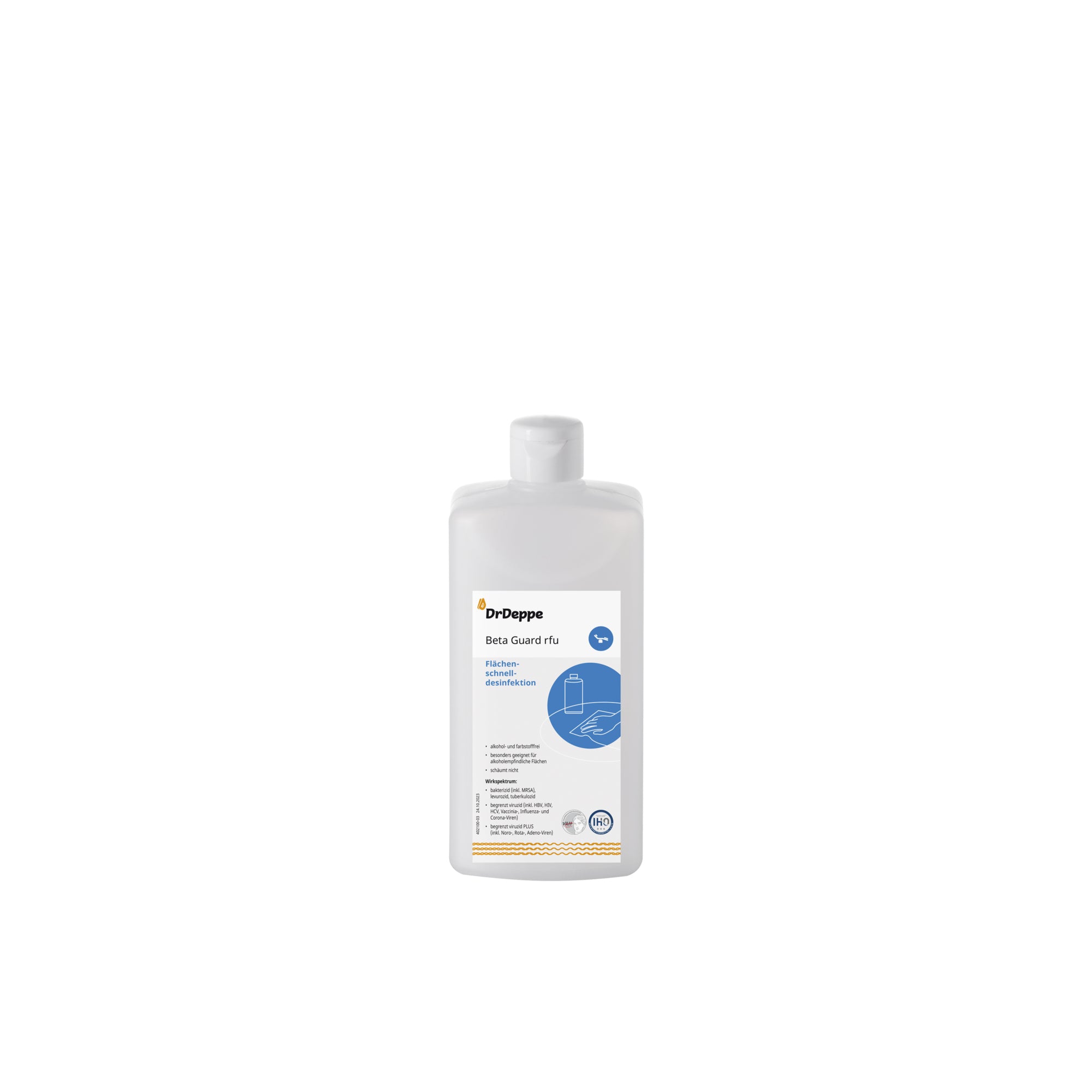Dr. Deppe Flächendesinfektion Beta Guard rfu Keulenflasche - Wiepa Bürofachpartner