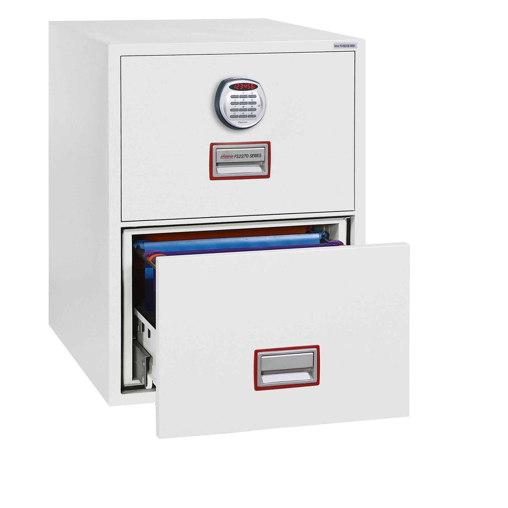Phoenix Hängeregistraturschrank World Class Vertical Fire File Elektroschloss 2 Hängeregistraturen