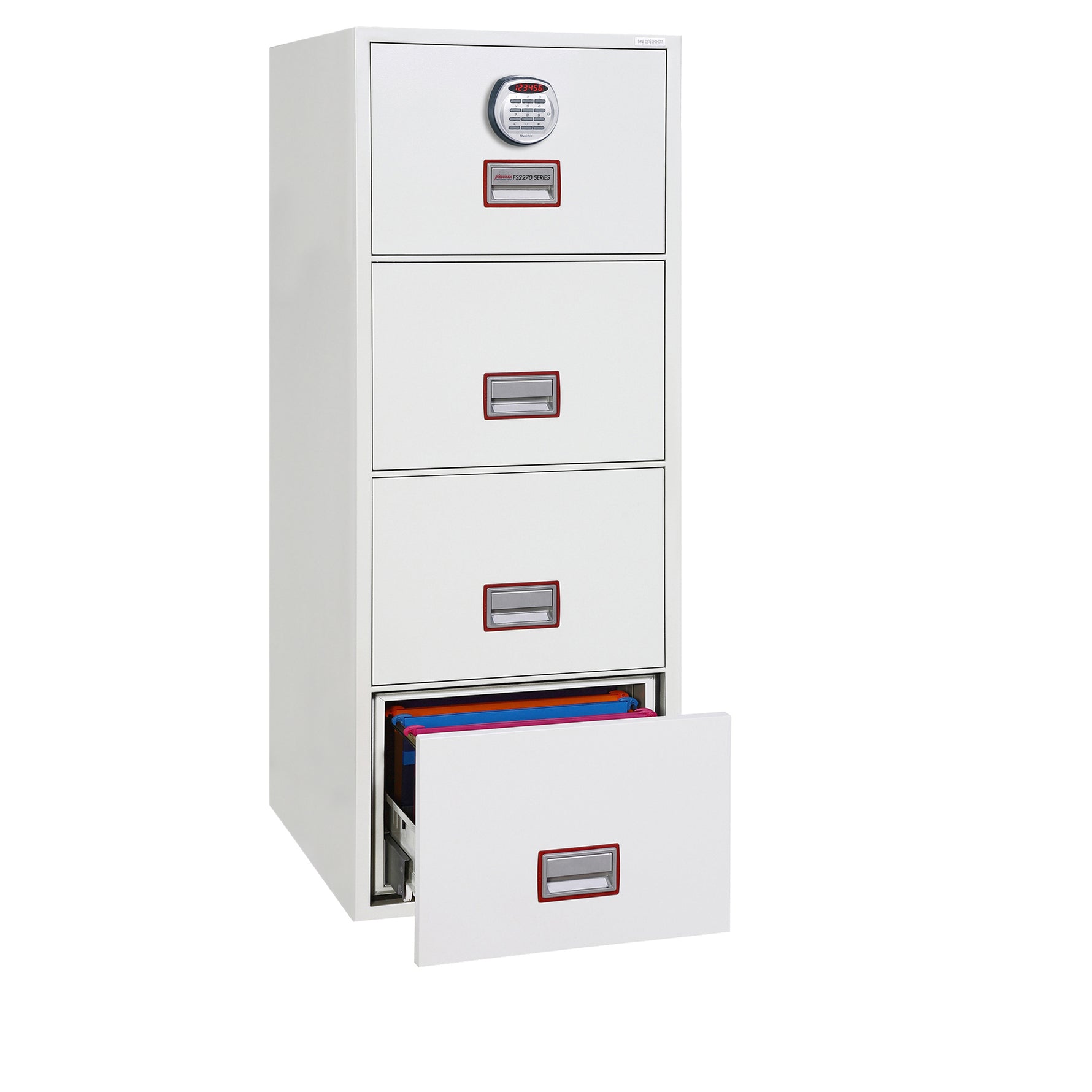 Phoenix Hängeregistraturschrank World Class Vertical Fire File Elektroschloss 4 Hängeregistraturen