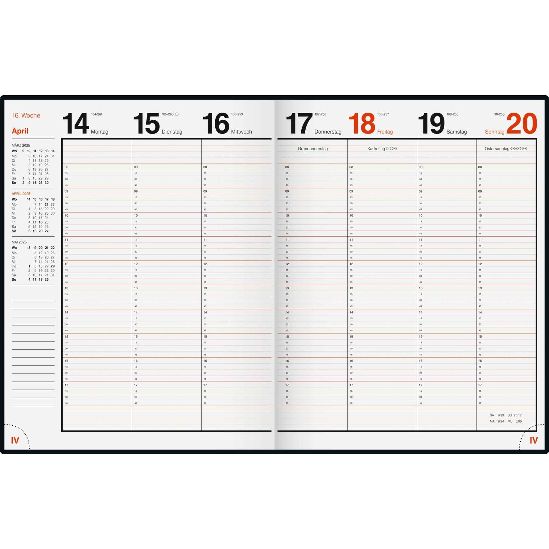 rido/idé Buchkalender magnum 2025